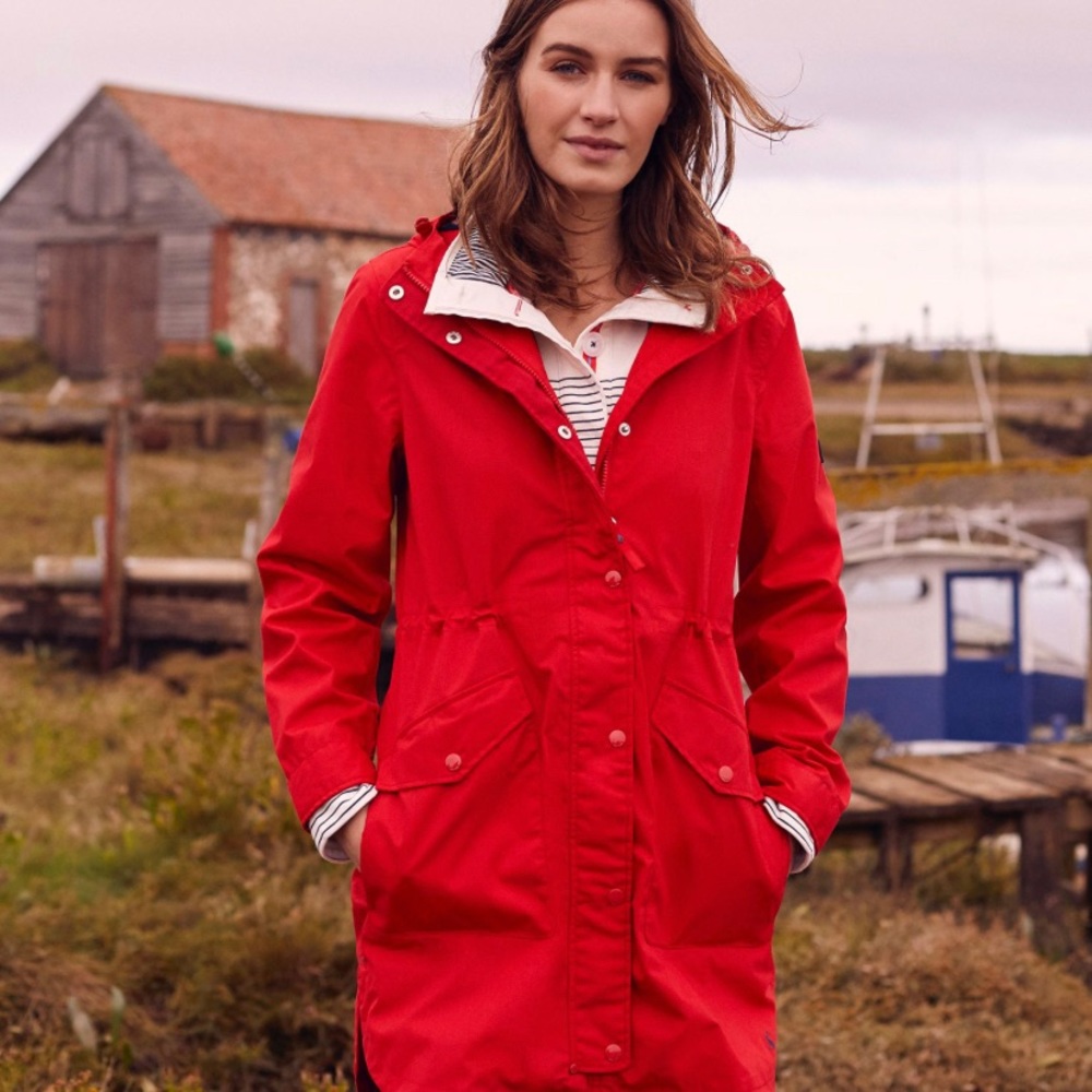 Joules Loxely Longline Waterproof Plum Jkt 🧥